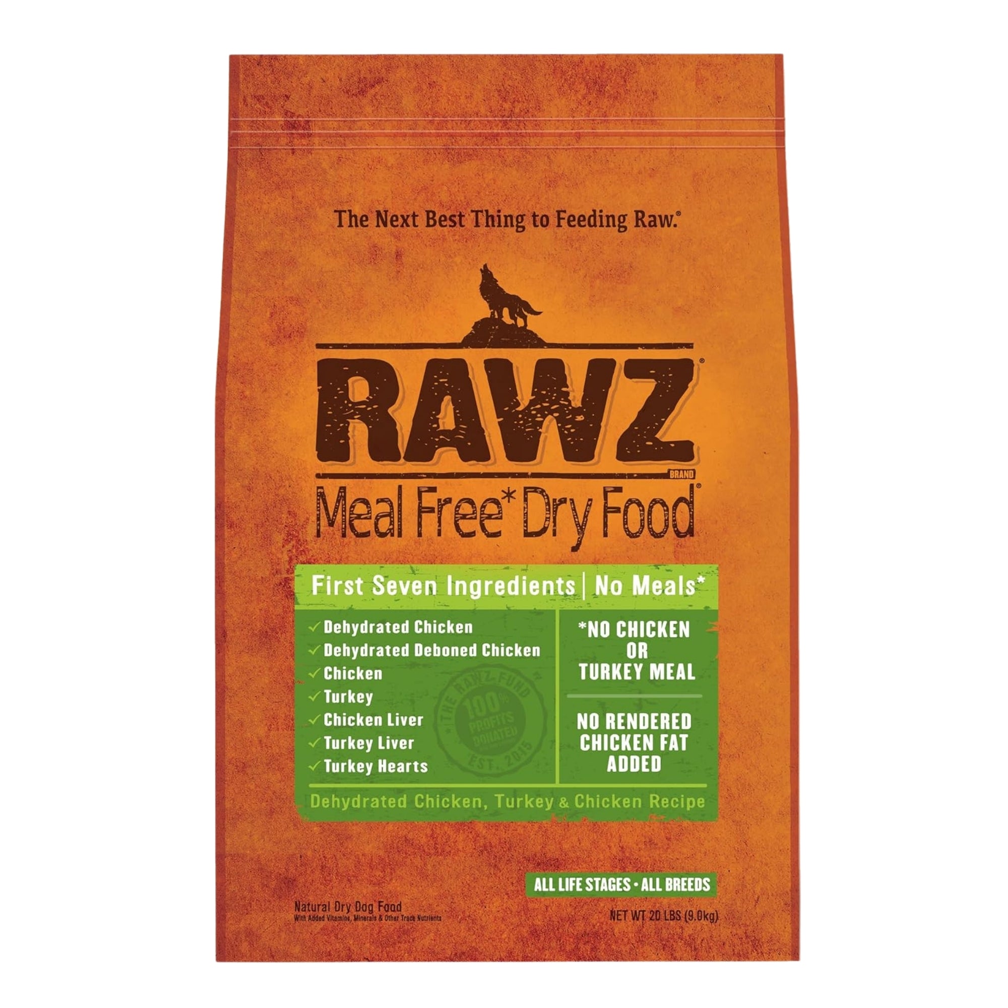 Rawz Dog Chicken Turkey 20Lb Meal Free