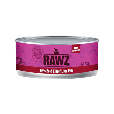 Rawz Cat 96% Beef Liver 5.5oz. Pate (Case of 24)