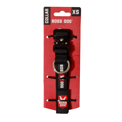 Boss Dog Tactical Adjustable Dog Collar Black, 1ea/XS, 1114 in