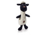 Charming Pet Products Scruffles Lamb Plush Dog Toy Black; White Small