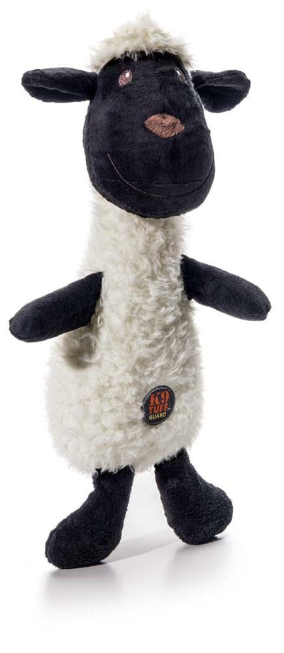 Charming Pet Products Scruffles Lamb Plush Dog Toy Black; White Small