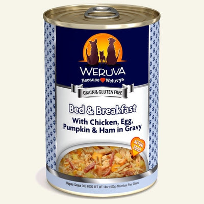 Weruva Dog Bed And Breakfast With Chicken; Egg; Pumpkin And Ham In Gravy 14oz. (Case of 12)