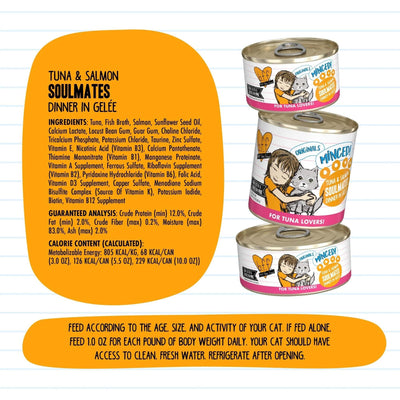 BFF Cat Originals Tuna and Salmon Soulmates Dinner in Gele 10oz. (Case of 12)