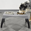 Bergan Stormcloud Elevated Feeder 2 Dog Bowl Black/Grey 1ea/MD