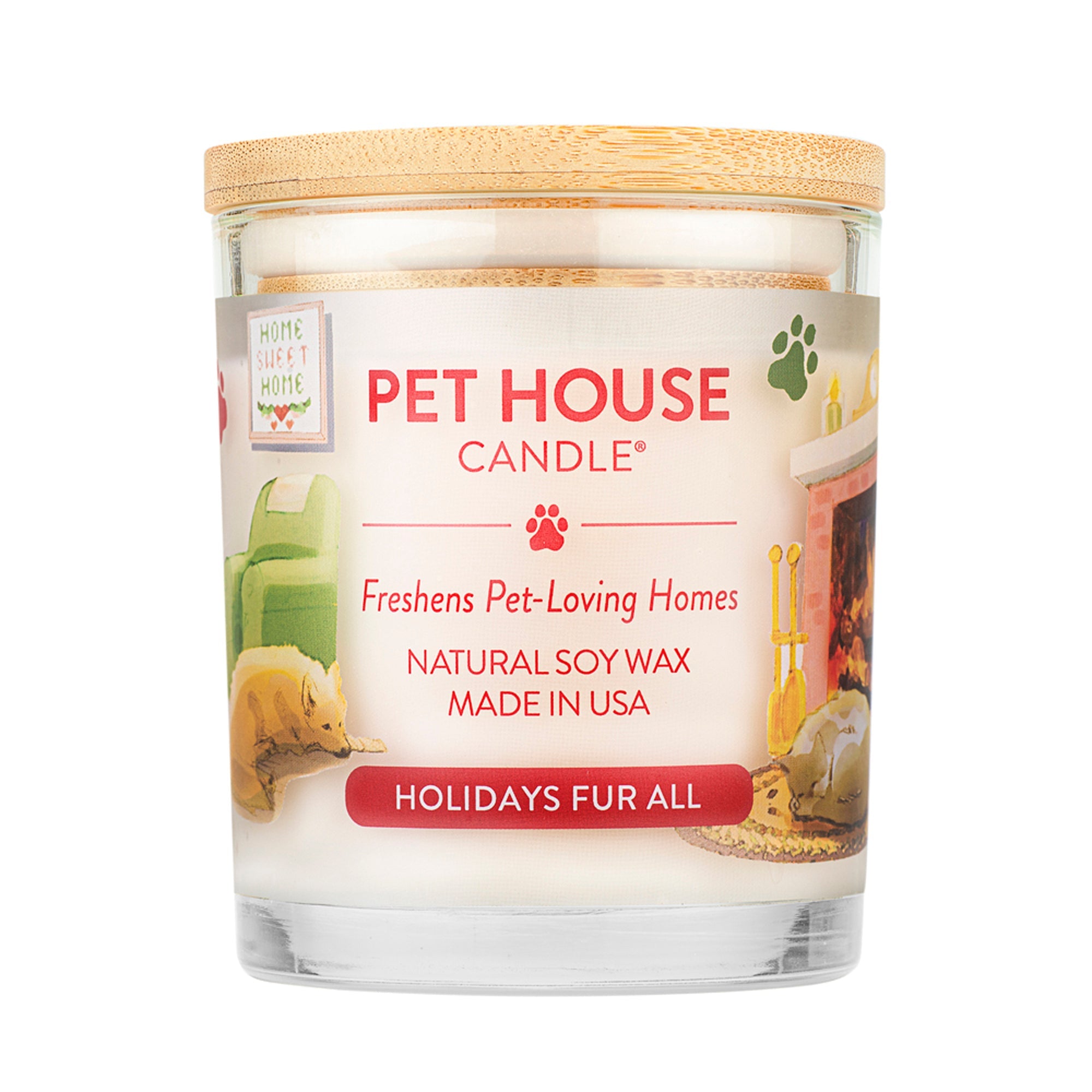 Pet House Candle Holiday Fur All Large Case of 3