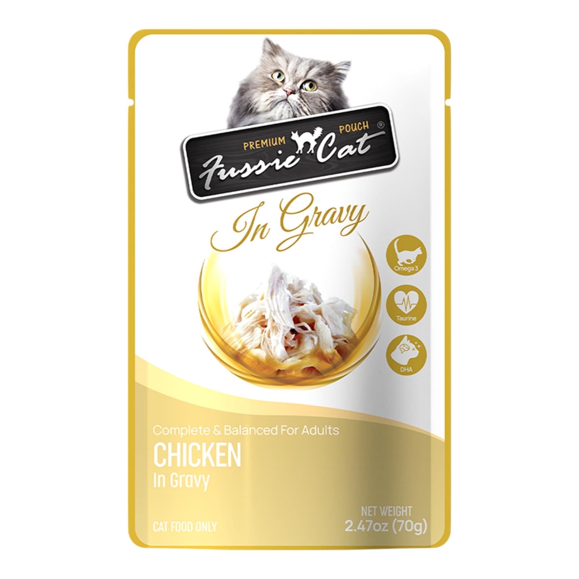 Fussie Cat Premium Chicken in Gravy 2.47oz. Pouch Default Title
