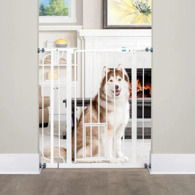 Carlson Expandable Extra Tall Walk-Thru Pet Gate White 29-36.5 X 36in.