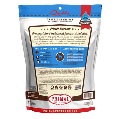 Primal Pet Foods Freeze Dried Dog Food 14oz. Duck