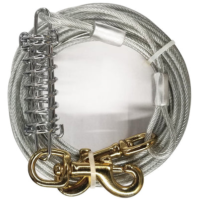 Four Paws Heavy Weight Dog Tie Out Cable Silver, 1ea/30 Foot