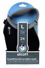 Alcott Adventure Retractable Belt Leash Black Large-16Ft