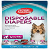 Simple Solution Disposable Diapers White Medium 12 Pack