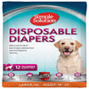Simple Solution Disposable Diapers White Large 12 Pack
