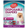 Simple Solution Disposable Diapers White Extra-Small Toy-Mini 12 Pack