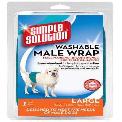 Simple Solution Washable Male Wrap Blue Large