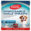 Simple Solution Disposable Male Wraps White Small 12 Pack
