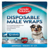Simple Solution Disposable Male Wraps White Medium 12 Pack