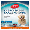 Simple Solution Disposable Male Wraps White Large 12 Pack