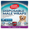 Simple Solution Disposable Male Wraps White Extra-Small Toy-Mini 12 Pack