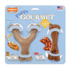 Nylabone Puppy Gourmet Style Strong Chew Toy Bundle Bacon Peanut Butter 1ea-SMall-Regular (2 ct)