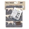 Tall Tails Dog Icon Blanket Charcoal 20X30