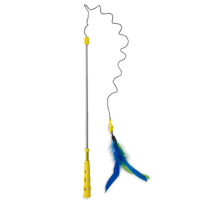 JW Pet Telescopic Fluttery Feather Wand Cat Toy 1ea-One Size
