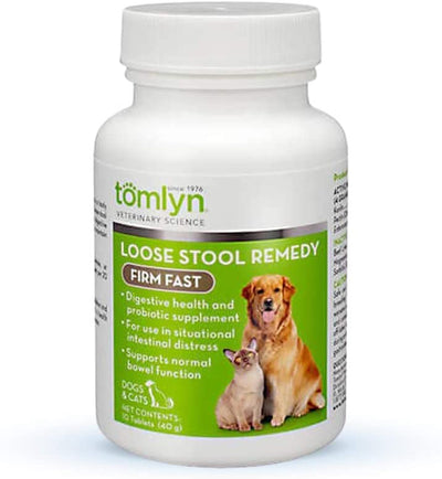 Tomlyn Loose Stool Remedy Firm Fast Tablets for Cats and Dogs 40 gm 10 Count