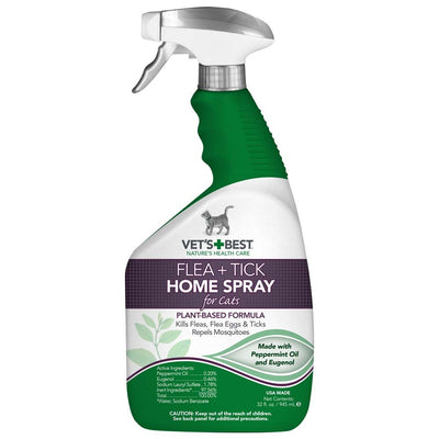 Vets Best Flea and Tick Home Spray for Cats 32 oz