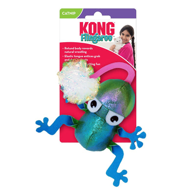 KONG Flingaroo Frog Catnip Cat Toy Multi 1ea/One Size