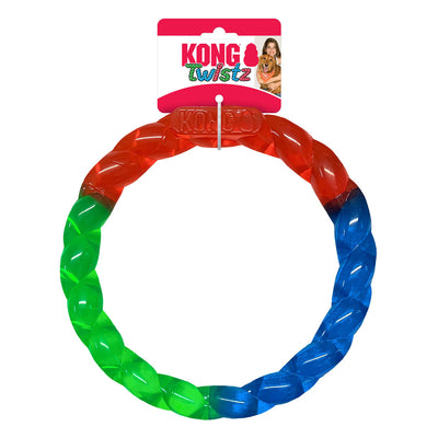 KONG Twistz Ring Dog Toy Multi-Color 1ea/SM