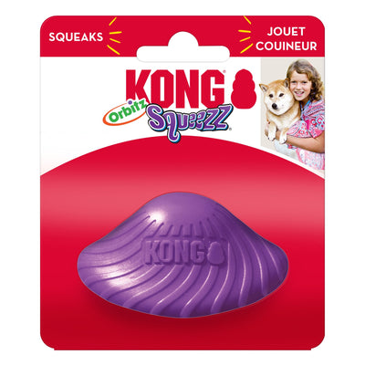 KONG Squeezz Orbitz Dog Toy Saucer Assorted 1ea/MD/LG