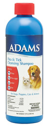 Adams Flea and Tick Cleansing Shampoo for Cats and Dogs 12 Ounces
