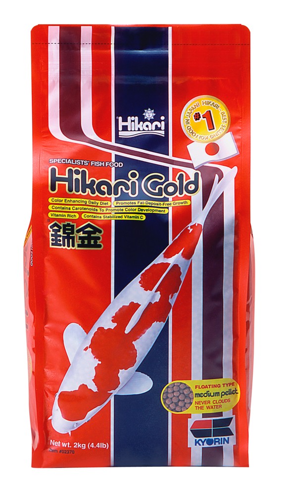 Hikari USA Gold Color Enhancing Pellet Fish Food for Koi and Pond Fishes 4.4 lb Medium