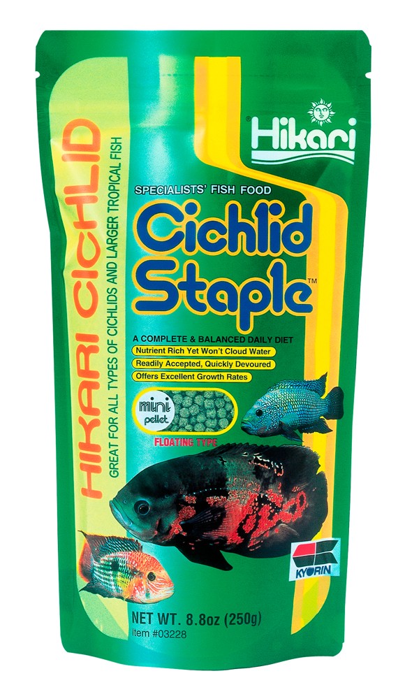 Hikari USA Cichlid Staple Pellets Fish Food 8.8 oz Mini