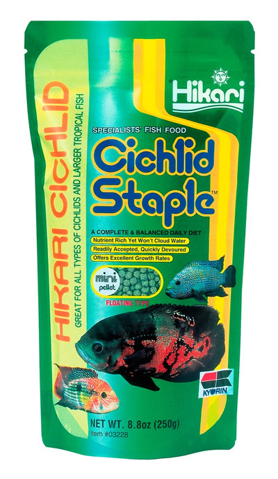 Hikari USA Cichlid Staple Pellets Fish Food 8.8 oz Mini