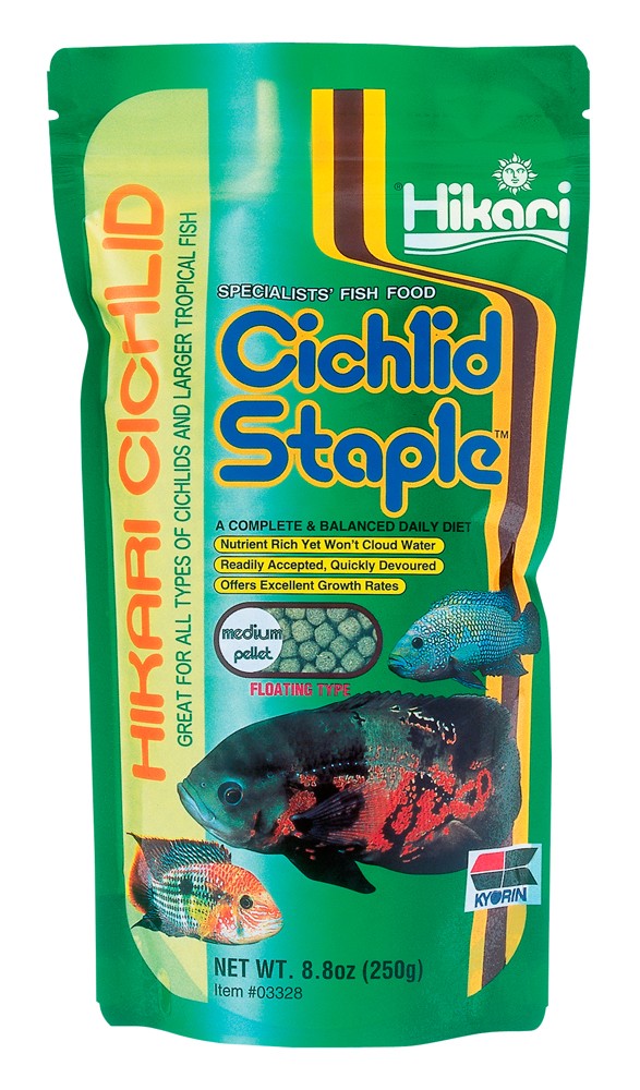 Hikari USA Cichlid Staple Pellets Fish Food 8.8 oz Medium