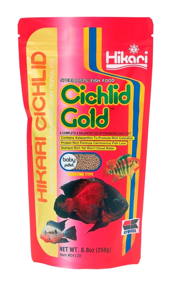 Hikari USA Cichlid Gold Baby Pellets Fish Food 8.8 oz Baby