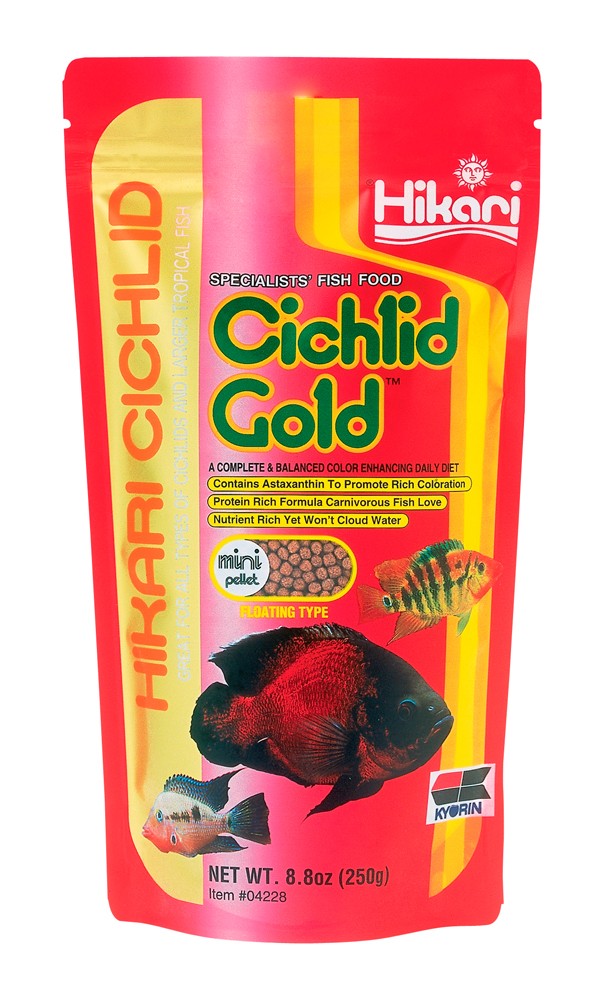 Hikari USA Cichlid Gold Pellets Fish Food 8.8 oz Mini