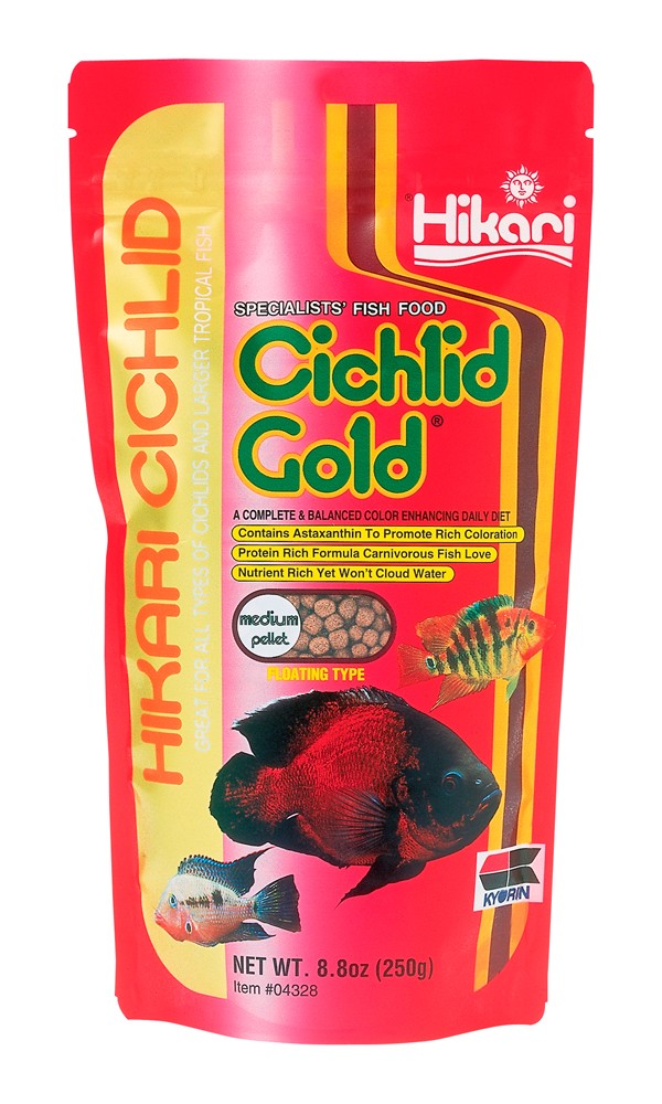 Hikari USA Cichlid Gold Pellets Fish Food 8.8 oz Medium