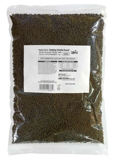 Hikari USA Cichlid Excel Sinking Pellets Fish Food 2.2 lb Mini