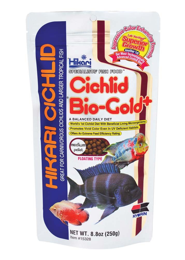 Hikari USA Cichlid BioGold  Pellet Fish Food 2.2 lb Medium