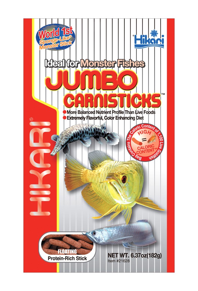 Hikari USA Jumbo CarniSticks Floating Fish Food 6.37 oz Jumbo
