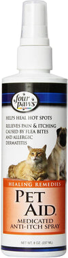 Four Paws Healthy Promise Pet Aid FastActing Anti Itch Spray for Dogs Cats Anti Itch; 1ea-8 Oz.