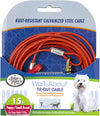 Four Paws Puppy Dog Tie Out Cable Red 15 Feet