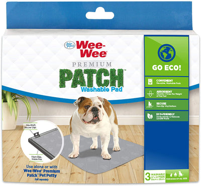 Four Paws Wee-Wee Premium Patch Reusable Pee Pad for Dogs; 3 Count Standard 22" x 23"