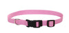 Coastal Adjustable Nylon Dog Collar with Plastic Buckle Bright Pink 5-8 in x 10-14 in