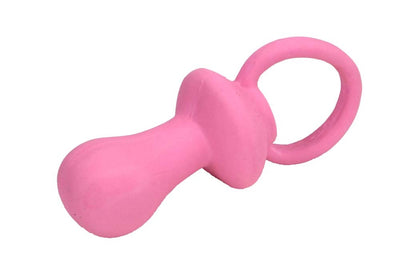 Rascals Latex Pacifier Dog Toy Pink 4.5 in