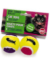 Spot Mini Tennis Balls Cat Toy with Bell and Catnip Assorted 2 in 2 Pack Mini