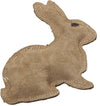 Dura-Fused Leather and Jute Dog Toy Rabbit Brown Small