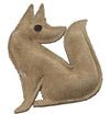 Dura-Fused Leather Dog Toy Fox Brown Small