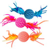 Spot Elasteeez Ball and Feathers Cat Toy Assorted